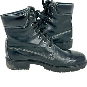 Timberland Real Life Leather Hiking Boots - BLACK